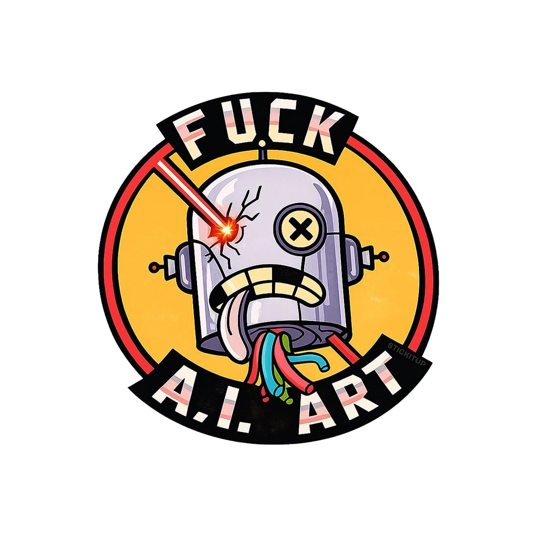 Robot Art Sticker
